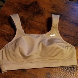 NWOT Brooks 34C Clay Colored Firm Support Unpadded Underwire sports Bra